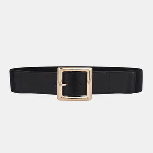 Rectangle Buckle Elastic Wide Belt