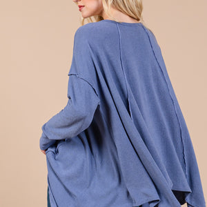 Ces Femme Asymmetrical Long Sleeve top