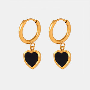 18K Gold-Plated Heart Drop Earrings