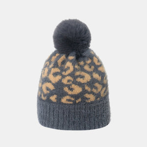 Leopard Hat with Pompom