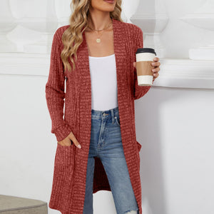 Open Front Long Sleeve Cardigan