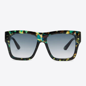 UV400 Patterned Polycarbonate Square Sunglasses