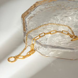 18K Gold-Plated Stainless Steel Chain Bracelet