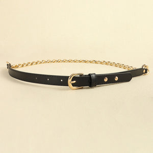 PU Leather Chain Belt