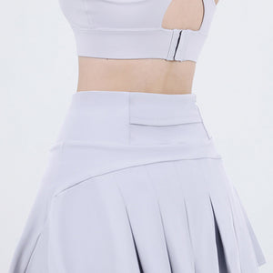 High Waist Pleated Active Skirt