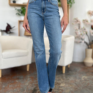 Judy Blue Full Size Mid-Rise Waist Straight Jeans