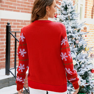 Santa Round Neck Long Sleeve Sweater