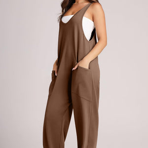 Lovelet Wide Strap Jumpsuit with Pockets