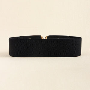 Zinc Alloy Buckle Elastic Wide Belt