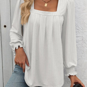 Mandy Square Neck Long Sleeve Top