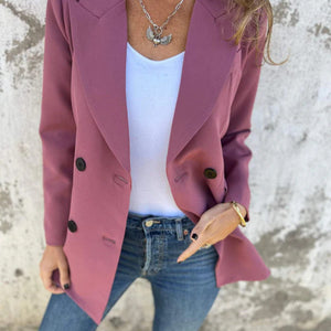 Full Size Collared Neck Long Sleeve Blazer