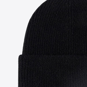 Letter N Patch Cuffed Knit Beanie