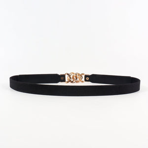 Zinc Alloy Buckle Elastic PU Belt