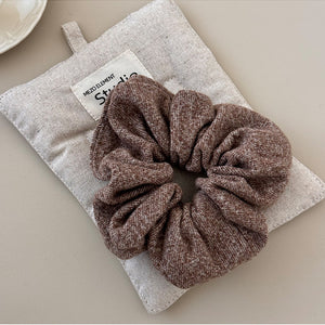 3-Piece Ruched Heathered Elastic Hair Scrunchy