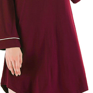 Round Neck Night Dress with Pocket