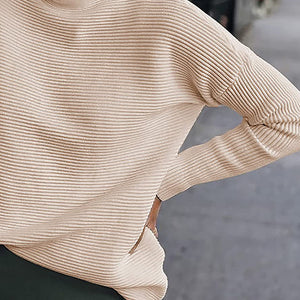 Ribbed Mock Neck Long Sleeve Sweater