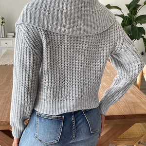 Cable-Knit Long Sleeve Sweater