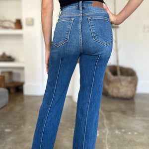 Judy Blue Full Size High Waist Front Seam Detail Straight Jeans