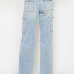 Judy Blue Full Size High Waist Straight Cargo Jeans