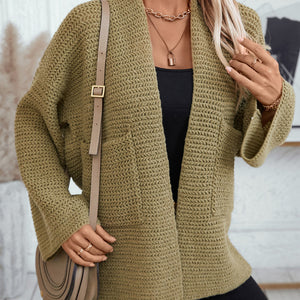 Open Front Long Sleeve Cardigan