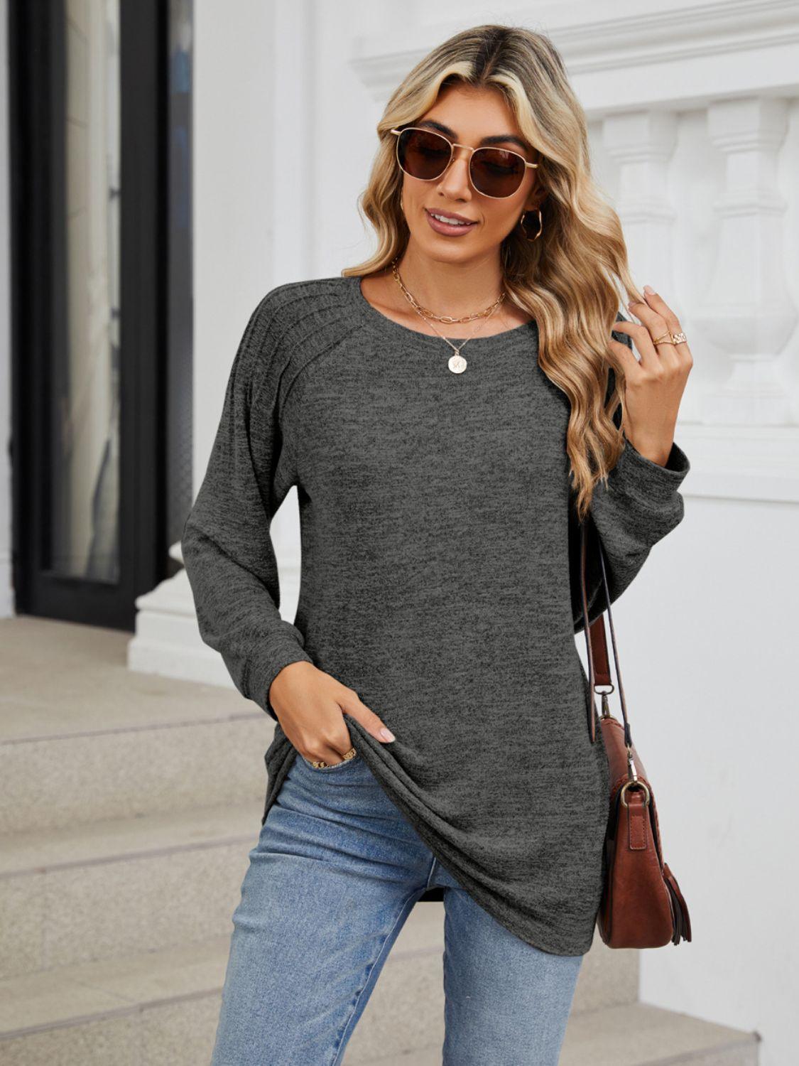 Round Neck Long Sleeve T-Shirt