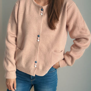 Button Down Long Sleeve Cardigan with Pockets