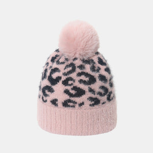 Leopard Hat with Pompom