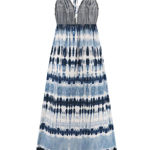 Tie-Dye Halter Neck Dress