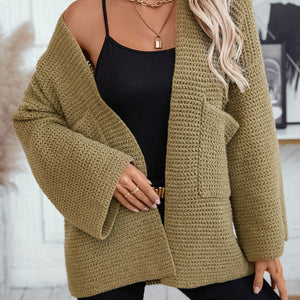 Open Front Long Sleeve Cardigan