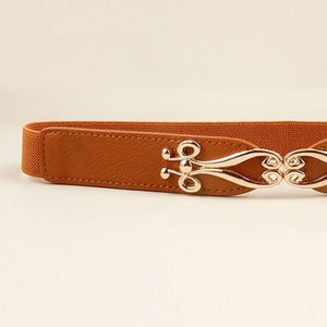 Alloy Buckle Elastic Belt