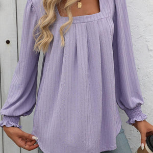 Mandy Square Neck Long Sleeve Top