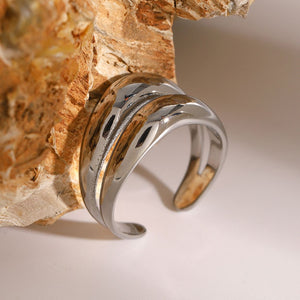 Stainless Steel Double-Layered Ring