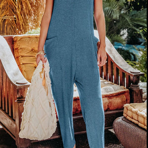 Double Take Full Size Sleeveless Straight Jumpsuit