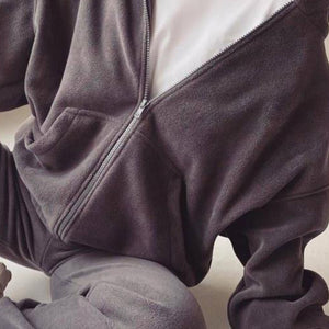 Zip Up Long Sleeve Hoodie and Joggers Set