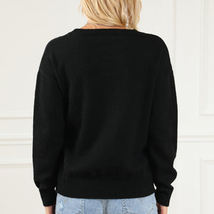 Round Neck Long Sleeve Sweater