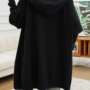 Devine Button Up Long Sleeve Hooded Cardigan