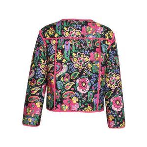 Tied Printed Long Sleeve Jacket