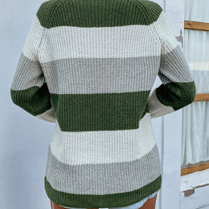 Color Block Rib-Knit Sweater