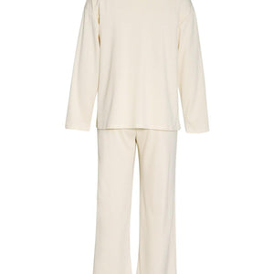 Collared Neck Long Sleeve Top and Drawstring Pants Set