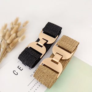 Alloy Buckle Elastic Belt