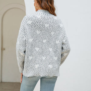 Heart Mock Neck Sweater