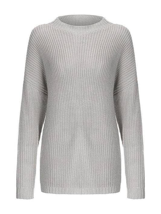 Round Neck Drop Shoulder Sweater