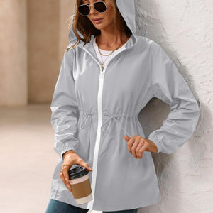 Ivy Lane Outdoor Waterproof Long Sleeve Hooded Windbreaker