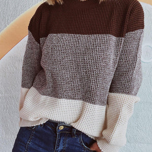 Color Block Long Sleeve Sweater