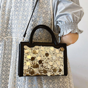 PU Leather Sequin Handbag