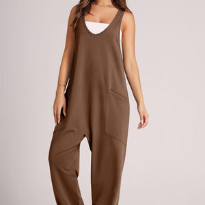 Lovelet Wide Strap Jumpsuit with Pockets