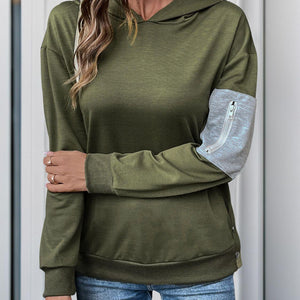 Perfee Dropped Shoulder Long Sleeve Hoodie