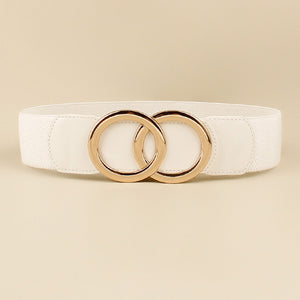 Zinc Alloy Buckle Elastic PU Belt