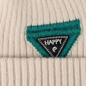 HAPPY Contrast Beanie