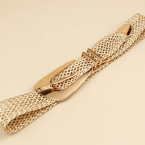 Irregular Buckle Braid Belt